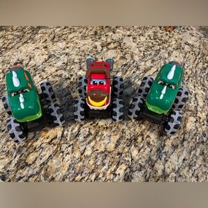 JOYIN 3 pack Light Up Monster Truck